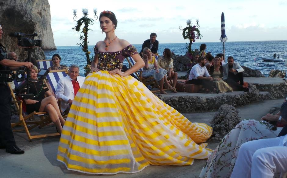 Dolce and Gabanna SS15. Private Alta moda collection show at Capri island