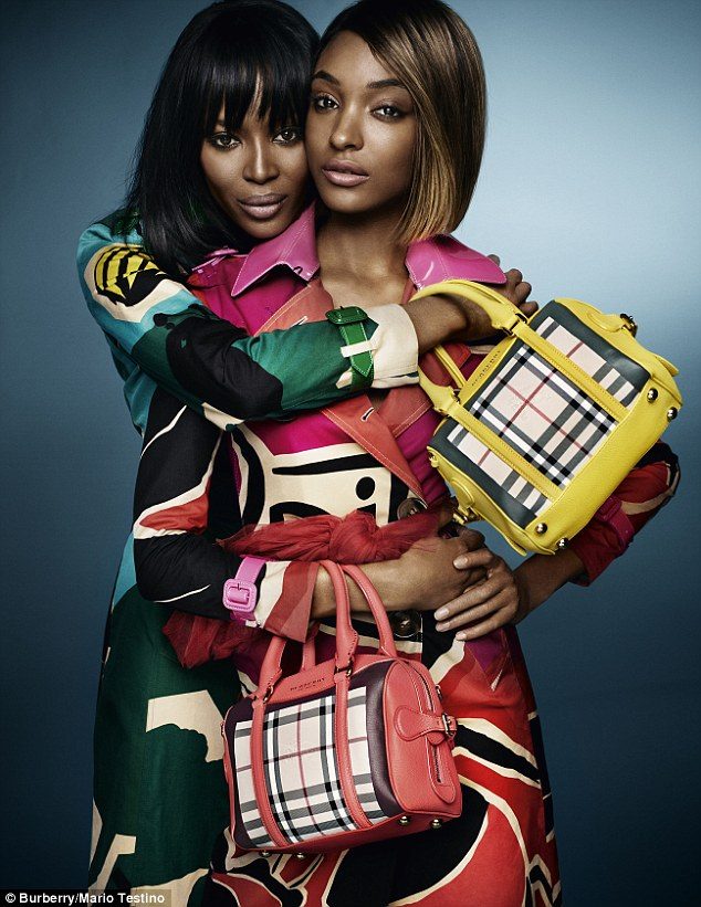 naomi and jourdan for burberry image