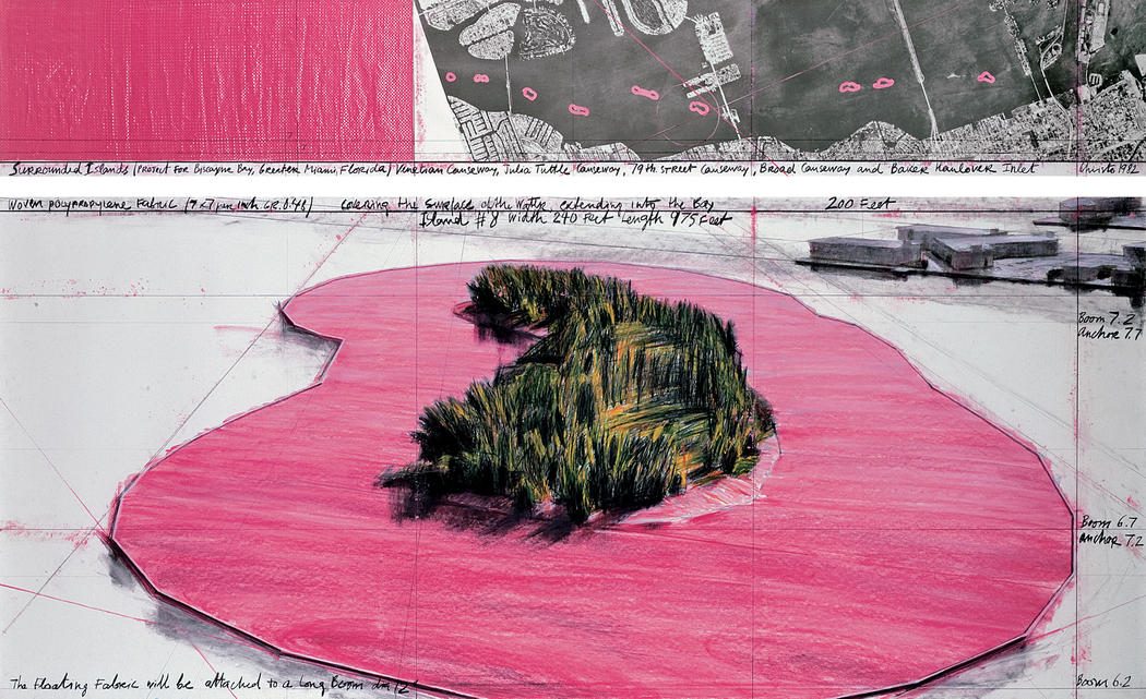 Drawing 1982 in two parts. Photo: Photo: André Grossmann © 1983 Christo