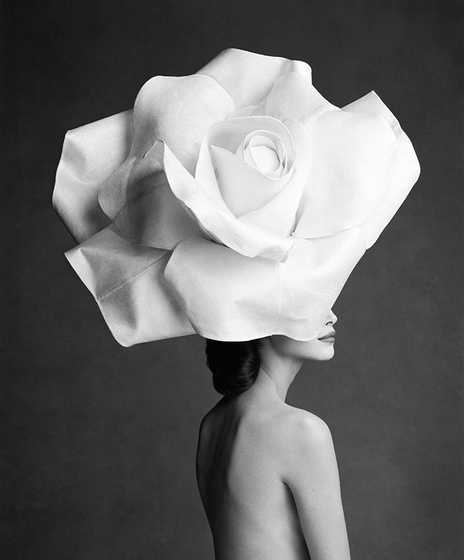 Christy Turlington by Patrick Demarchelier - Hat by Stephen Jones