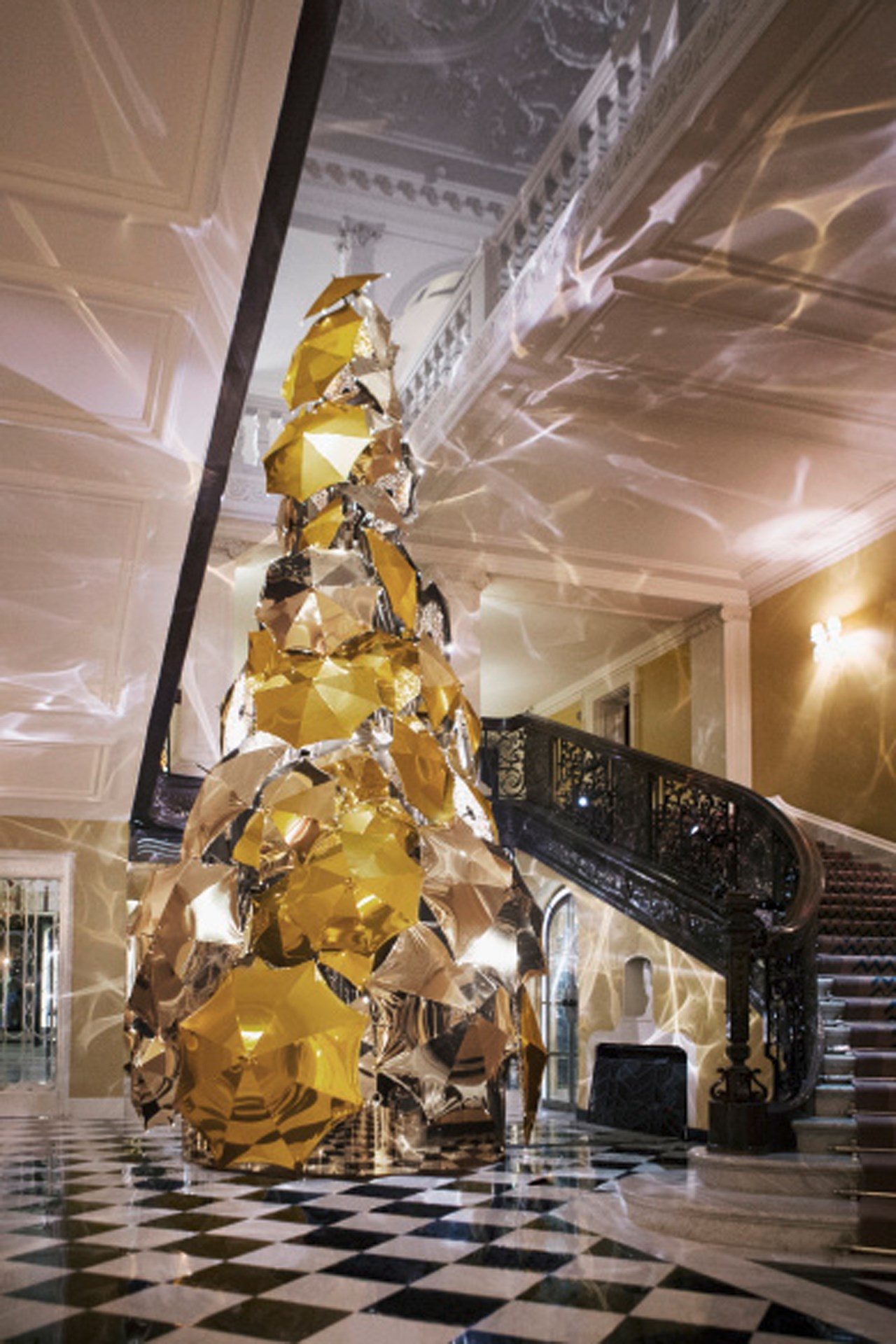 Claridges Christmas Tree by Burberrys Christopher Bailey