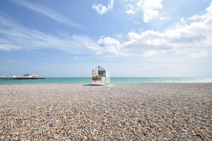 ECE Architecture mirror hut in Worthing beach