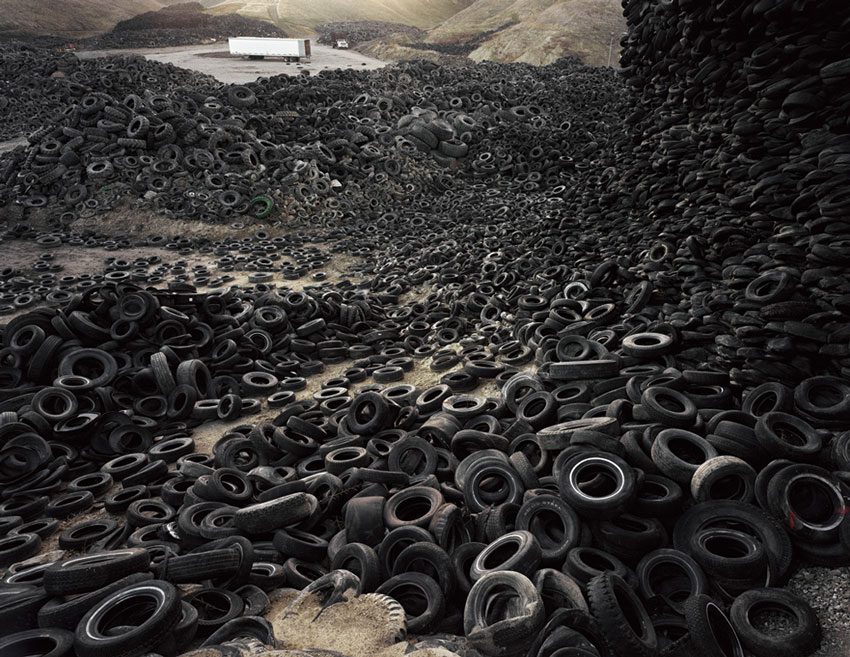 Oxford Tire pile #1 Edward-Burtynsky Flowers Gallery