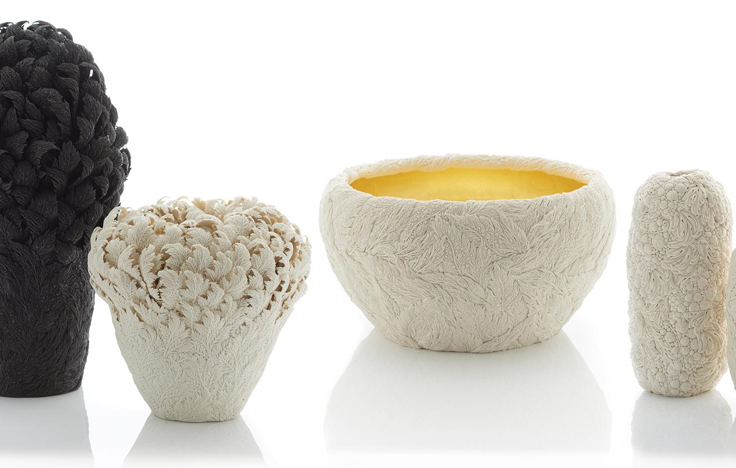 Hitomi Hosono porcelain sculptures at Adrian Sassoon