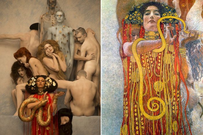 Hygeia Models recreate Gustav Klimt’s most iconic paintings. Photos Life Ball and Inge Prader