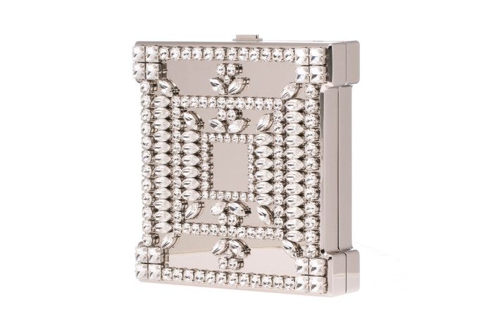 Manolo Blahnik mirrored Borla clutch