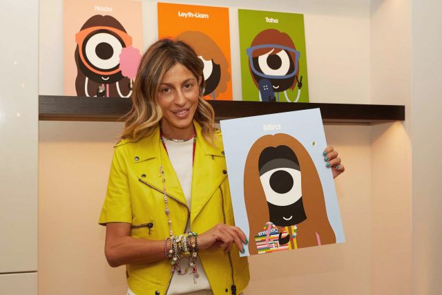 Mira Mikati at home with her Darcel collection photo by Olivia da Costa