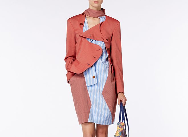 Rose Pink Tailored Evening Jacket Front Vivienne Westwood