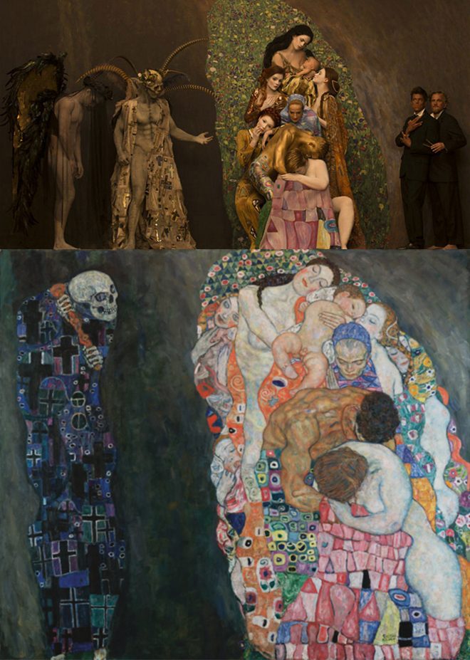 Tod und Leben Models recreate Gustav Klimt’s most iconic paintings. Photos Life Ball and Inge Prader
