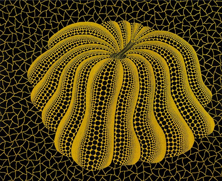 Yayoi Kusama Pumpkin 1992 Acrylic on Canvas 53.2 x 65.cm. Courtesy of Nukaga Gallery ok