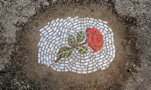 Guerrilla pothole art